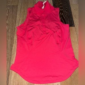 Lululemon golf/tennis collared tank and matching ponytail hat in lip gloss
